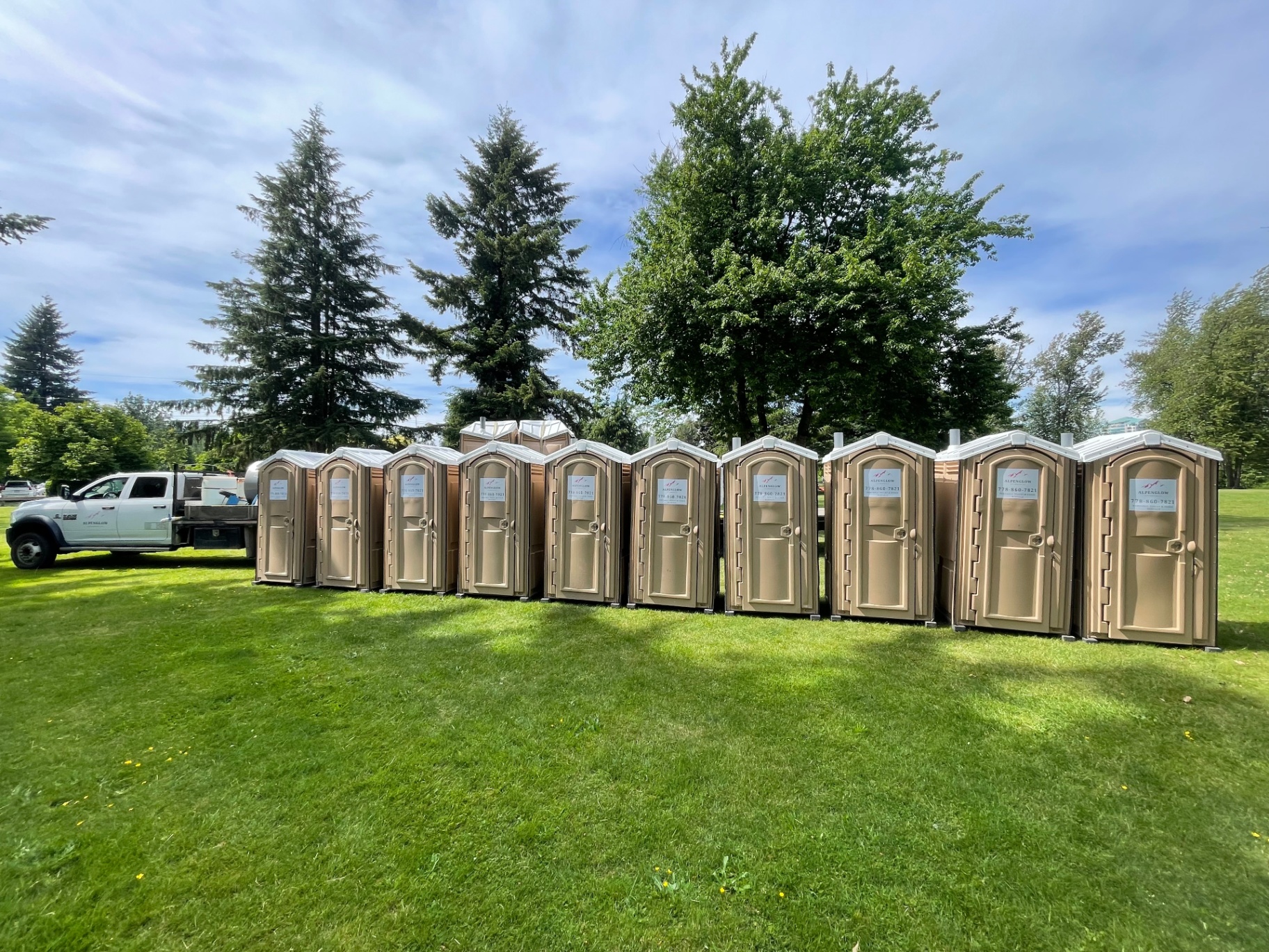 100+ Alpenglow portable units staged for a major Canadian event